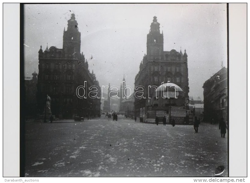 Cca 1910 Budapest, Kígyó Tér, Az északi Klotild Palota ElÅ‘tt Kupolás... - Altri & Non Classificati