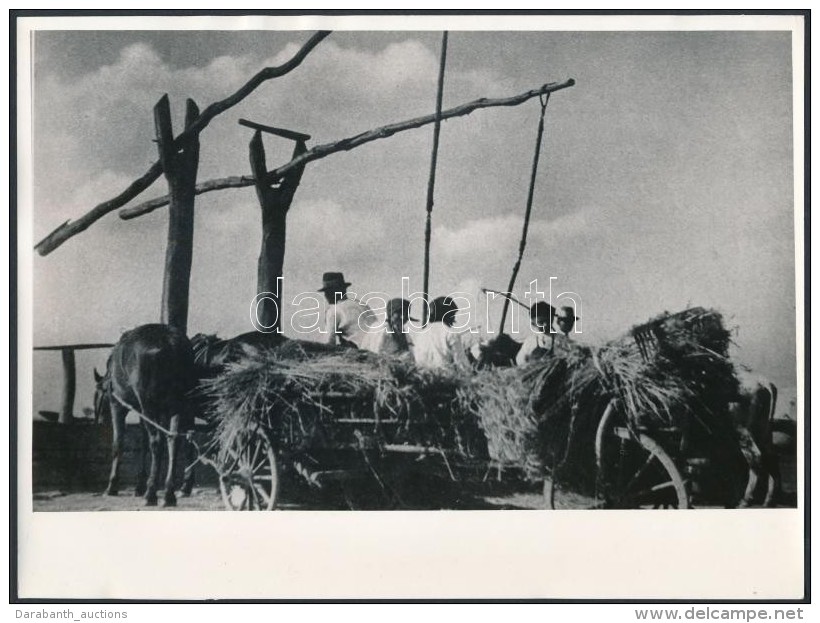 Balogh Rudolf (1879-1944): Szekerek A Hortobágyon, Fotómásolat, 18x24 Cm - Andere & Zonder Classificatie