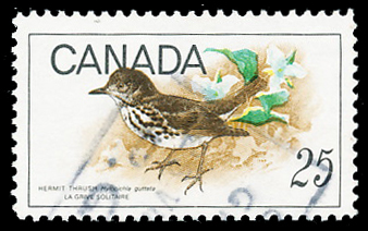 Canada (Scott No. 498 - Grive Solitaire / Hermit Thrush) (o) - Oblitérés