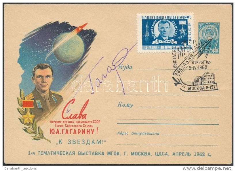 Jurij Alekszejevics Gagarin (1934-1968) Szovjet Å±rhajós Aláírása... - Andere & Zonder Classificatie