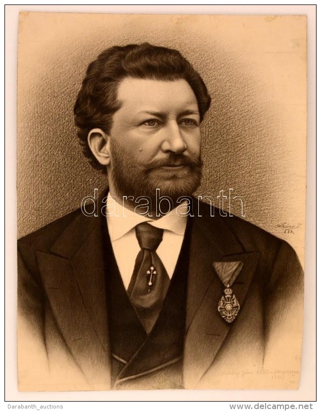 1886 Urbányi János (1832-1893) Aradi RendÅ‘r FÅ‘kapitány (szabadkÅ‘mÅ±ves) Ceruzával... - Ohne Zuordnung