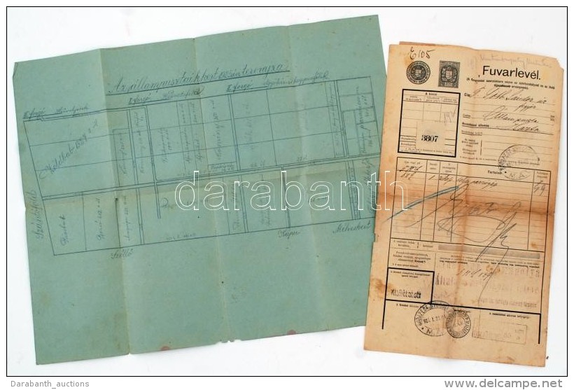 1925 Harta, Az Állampusztai Börtön Veteményes Kertjének Tervrajza + Egy... - Non Classificati