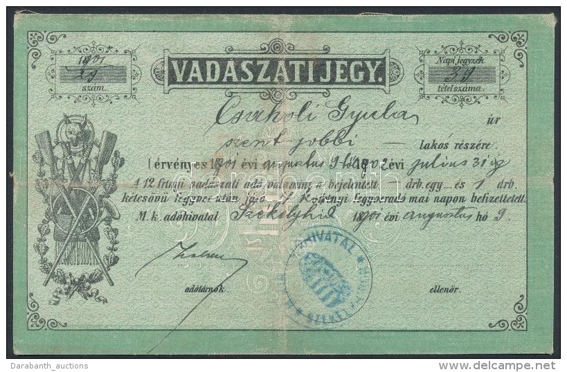 1902 Vadászati Jegy / Vadászjegy. / Hunting Licence - Non Classificati