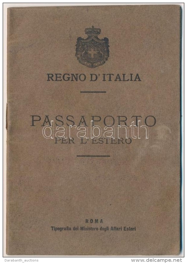 1901 Olasz útlevél / Italian Passport - Zonder Classificatie