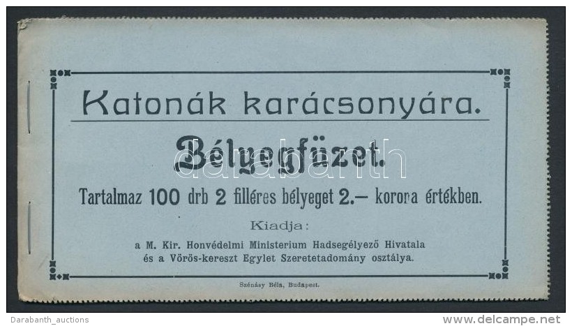 1915 Katonák Karácsonyára 2f Segélybélyeg 100 Db-ot Tartalmazó Teljes... - Non Classificati