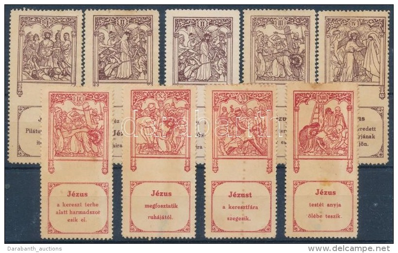 ** 1898-1914 Jézus A Golgotán 9 Db Magyar Arcképbélyeg - Ohne Zuordnung