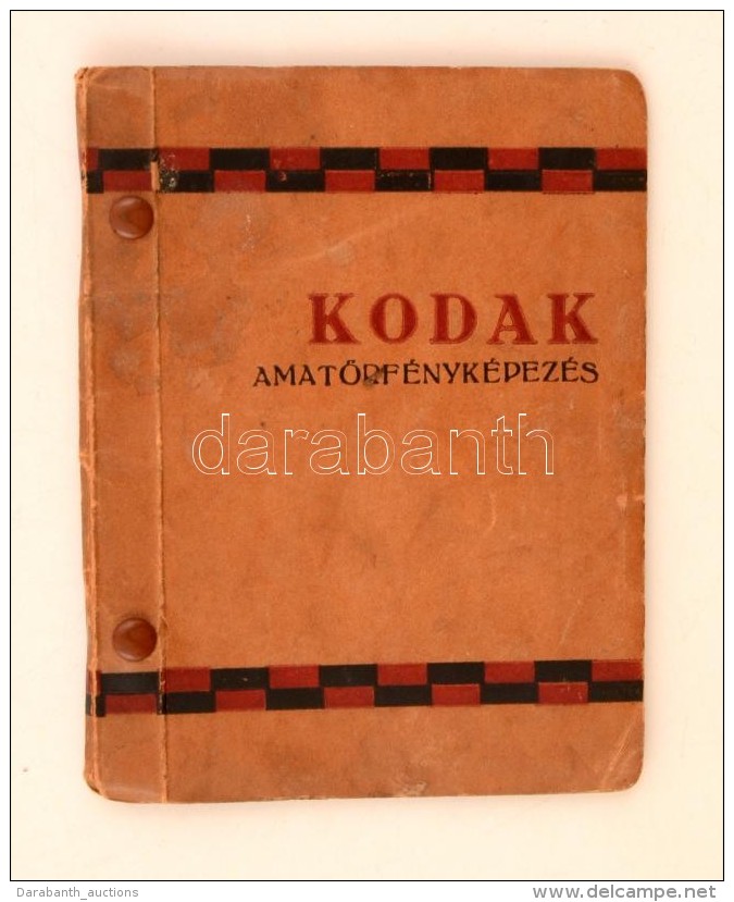 Cca 1935 Kodak AmatÅ‘rfényképezés. A Kodak 620 Junior Típusú... - Fototoestellen