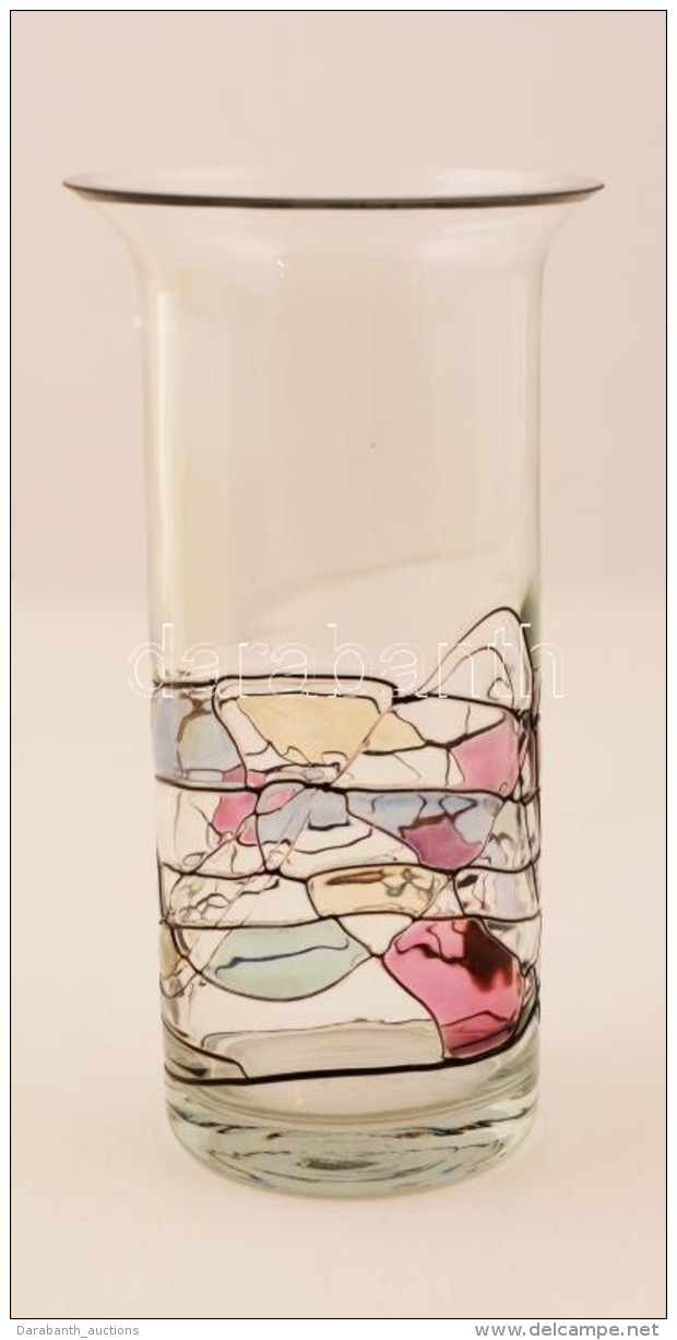Dekoratív Váza, Nagyon Apró Csorbával, M:21 Cm - Glas & Kristal