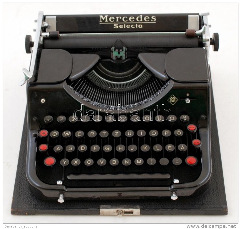 Mercedes Selecta írógép, Jó állapotban, Eredeti Tokjában, 32&times;38 Cm - Andere & Zonder Classificatie