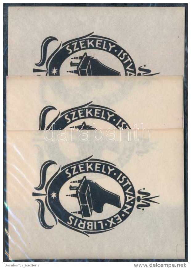 Jelzés Nélkül: Zongora. 3 Db Ex Libris, Klisé, Papír, 10x7 Cm - Altri & Non Classificati