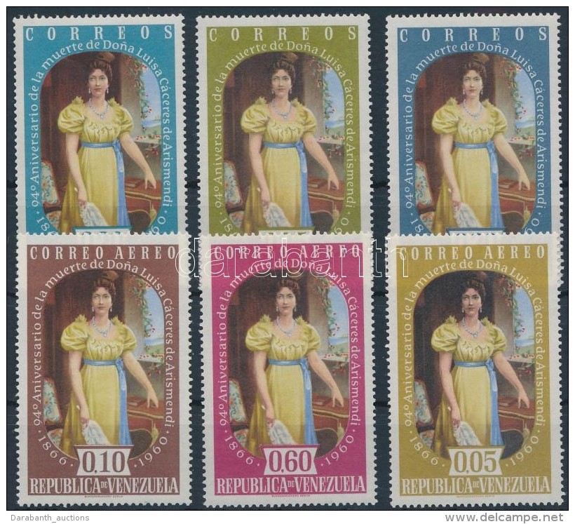 ** 1960 Dona Luisa Cáceres Halálának 94. évfordulója Sor Mi 1364-1369 - Altri & Non Classificati