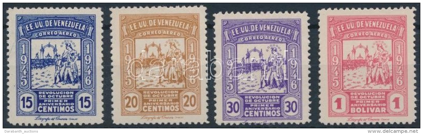 ** 1946 A Forradalom ElsÅ‘ évfordulója (II.) Sor Mi 450-453 - Altri & Non Classificati