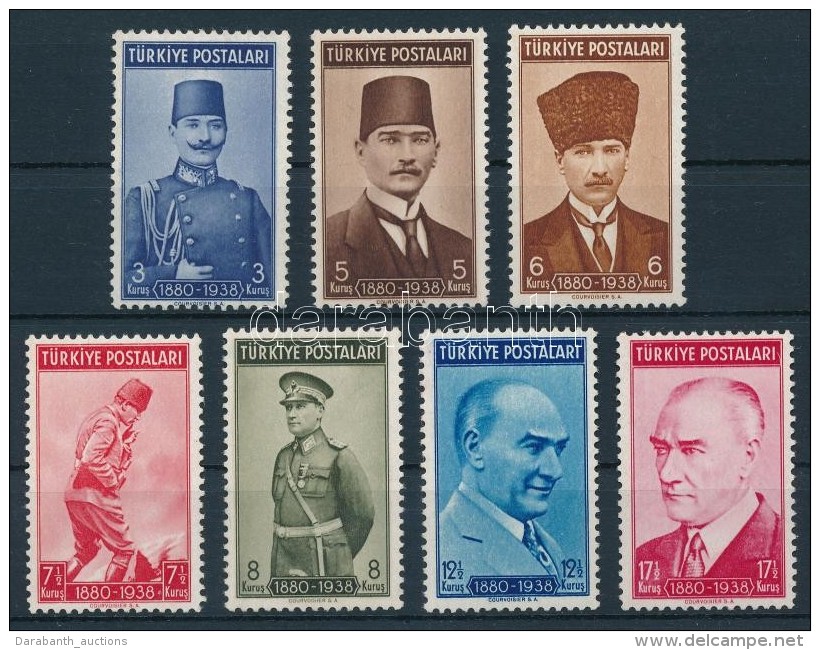 ** 1938 Atatürk Halálának 1. évfordulója Sor Mi 1064-1070 (Mi 1063 Hiányzik... - Altri & Non Classificati