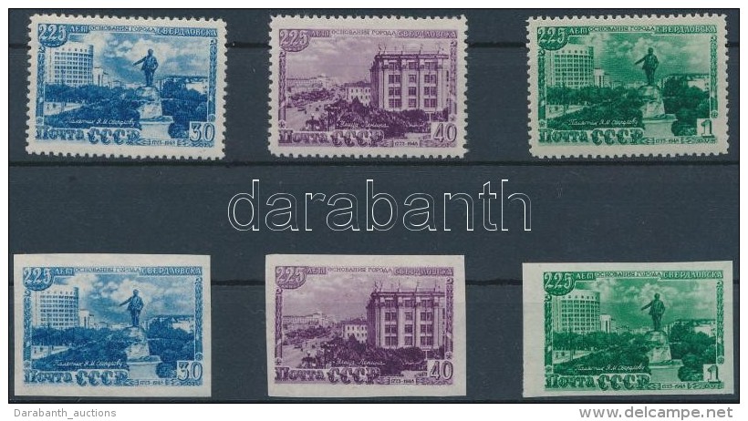 ** 1948 Szverdlovszk (Jekatyerinburg) Fogazott és Vágott Sor Mi 1298-1300 A+B - Altri & Non Classificati