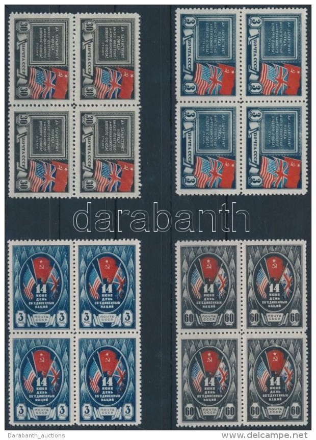 ** 1943 Teheráni Konferencia Sor Négyestömbökben Mi 890-891 + 1944 Szövetségek... - Sonstige & Ohne Zuordnung