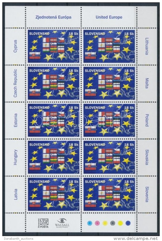 ** 2004 Belépés Az Európai Unióba Kisív Mi 484 - Altri & Non Classificati