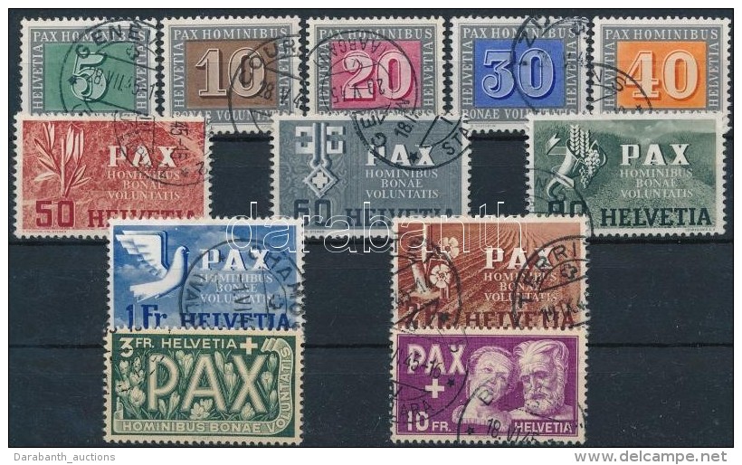 O 1945 PAX Sor Mi 447-459 5FR Nélkül (Mi EUR 640.-) - Altri & Non Classificati