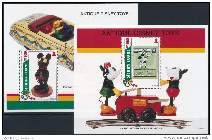 ** 1994 Karácsony: Antik Walt Disney Játékok Blokksor Mi 282-283 - Altri & Non Classificati