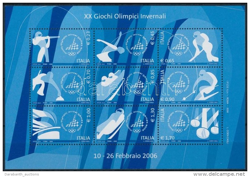 ** 2006 Téli Olimpia, Turin Kisív Mi 3081-3089 - Andere & Zonder Classificatie