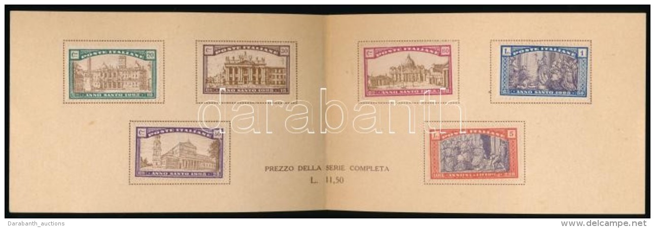 1924 Szent év Sor Mi 206-211 Alkalmi Kiadványba Ragasztva - Altri & Non Classificati