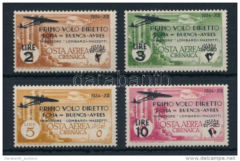 ** 1934 ElsÅ‘ Repülés Róma-Buenos Aires Sor Mi 111-114 - Altri & Non Classificati