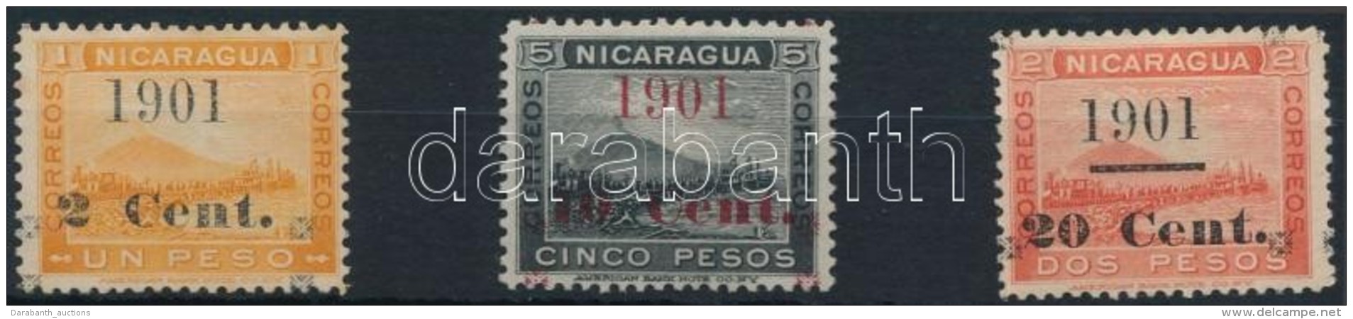 * 1901 Forgalmi Sor Mi 133 I, 134 I, 135 II - Altri & Non Classificati