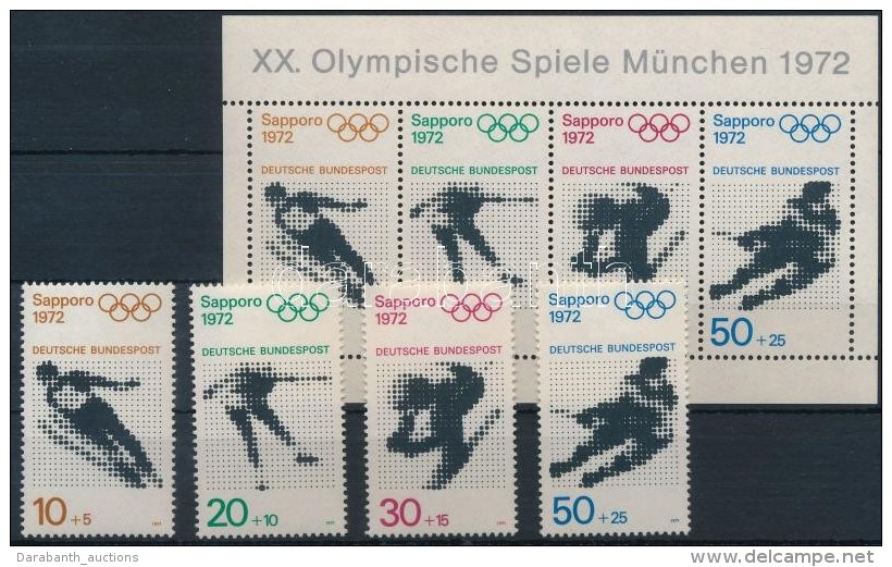 ** 1971 Olimpia Sor Mi 680-683 + Blokk 6 - Andere & Zonder Classificatie