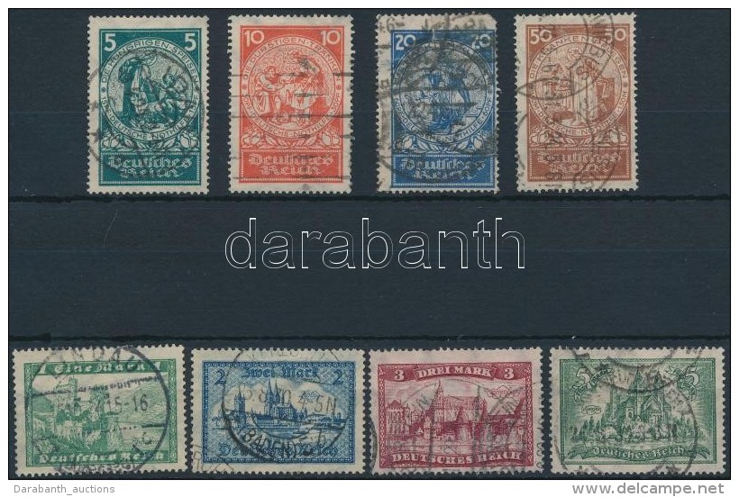 O 1924 Nothilfe és  Tájkép Sor Mi 351-354 Sarokhiba + 364-367 (Mi EUR 135,-) - Andere & Zonder Classificatie