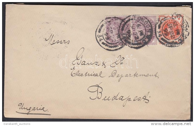 1899 1/2p + 2 X 1p Levélen Magyarországra / On Cover To Hungary - Andere & Zonder Classificatie