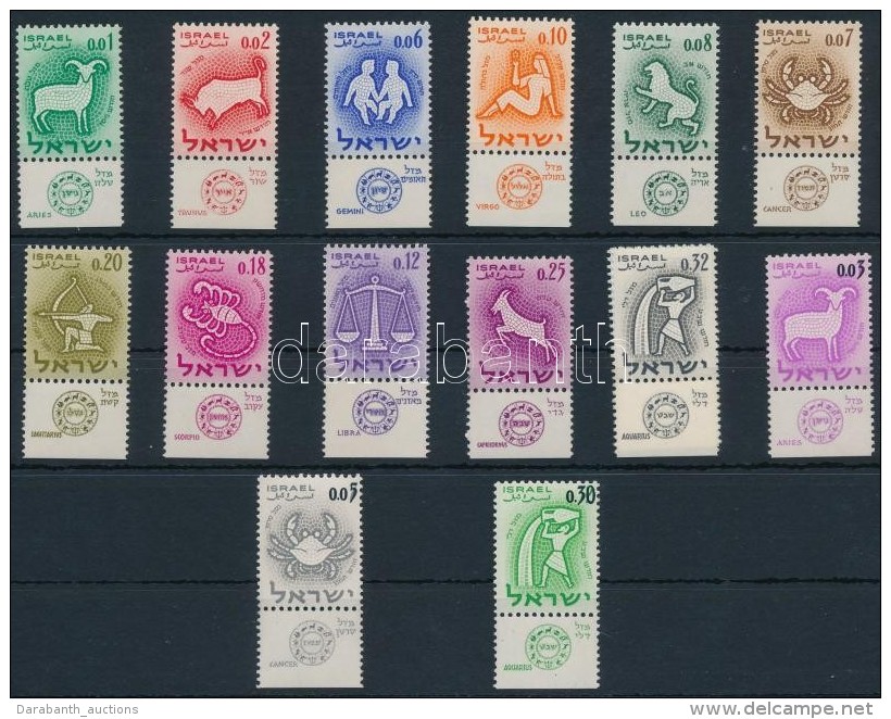 ** 1957-1962 Csillagjegyek 2 Klf Tabos Sor Mi 224-236 + 249-251 + Blokk Mi 2 - Altri & Non Classificati