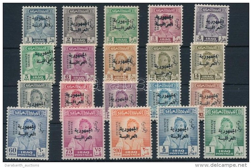 ** * 1958 Hivatalos Felülnyomott Sor Mi 195-214 (Mi 195-202**, 210**, 214**) - Altri & Non Classificati