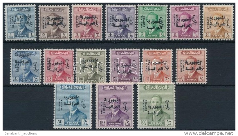 ** * 1958 Hivatalos Felülnyomott Sor Mi 215-230 (Mi 217-218*, 221-222*, 229-230*) - Andere & Zonder Classificatie