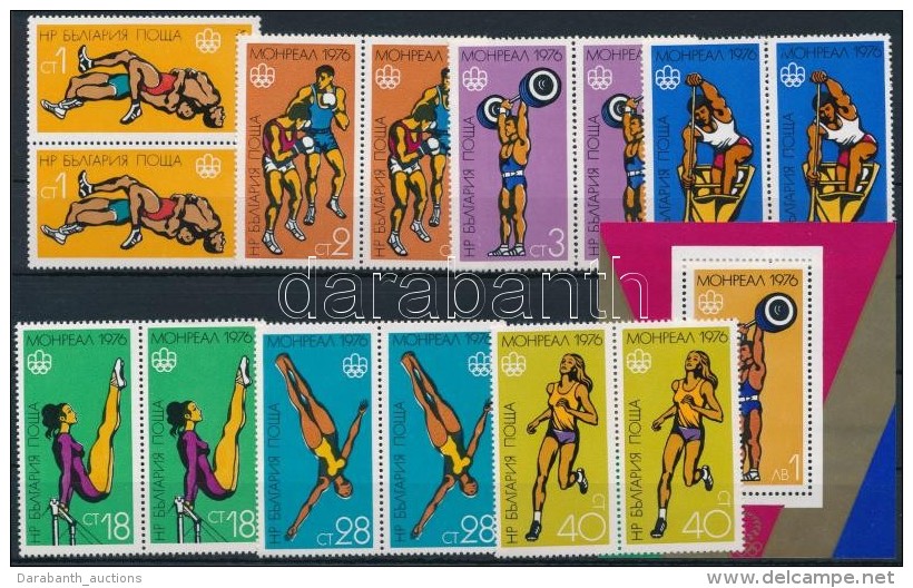 ** 1976 Olimpia Párok Mi 2501-2507 + Blokk 63 - Sonstige & Ohne Zuordnung