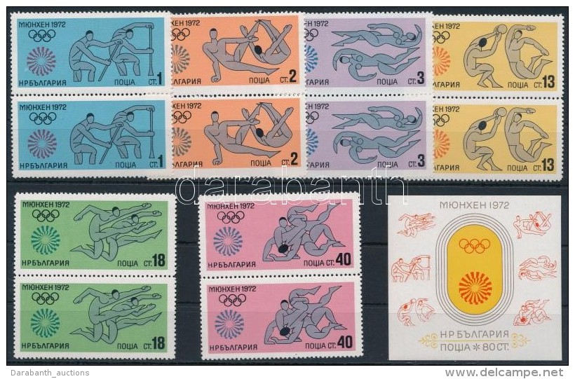 ** 1972 Olimpia Sor Mi 2172-2177 + Blokk 37 - Altri & Non Classificati