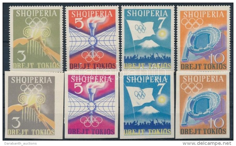 ** 1964 Olimpia Fogazott + Vágott Sor Mi 823-826 + 828-831 - Altri & Non Classificati