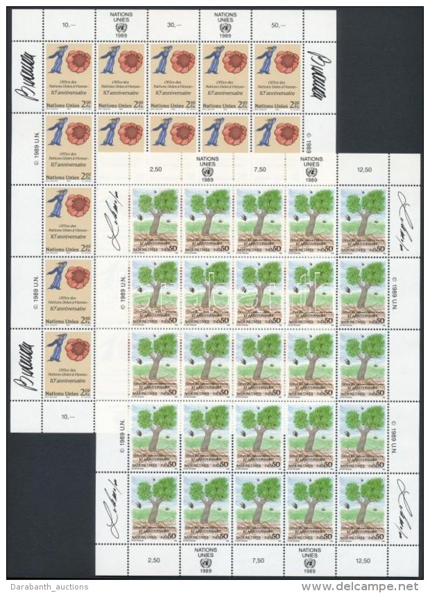 ** 1989 ENSZ évforduló Kisívsor Mi 178-179 - Andere & Zonder Classificatie