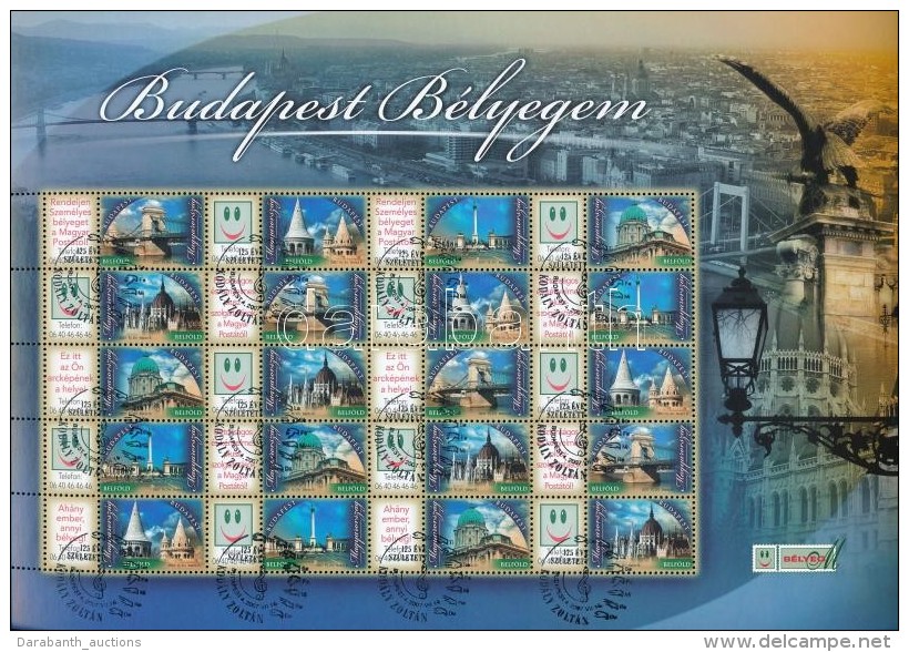 O 2007 Budapest Bélyegem Teljes ív ElsÅ‘napi Bélyegzéssel (7.000) - Altri & Non Classificati