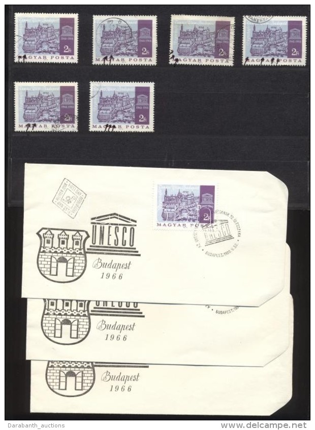 O 1966 UNESCO 6 Db Bélyeg, 3 FDC: Foltok, Poloskák - Andere & Zonder Classificatie