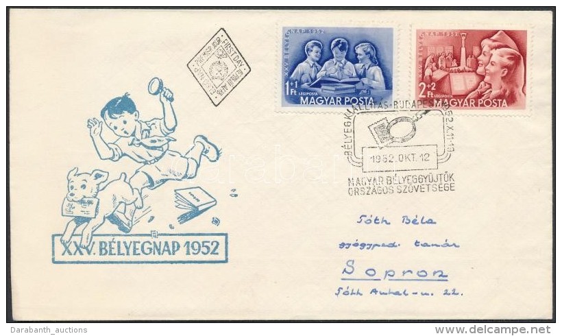 1952 Bélyegnap (25.) Sor FDC-n (3.800) - Andere & Zonder Classificatie