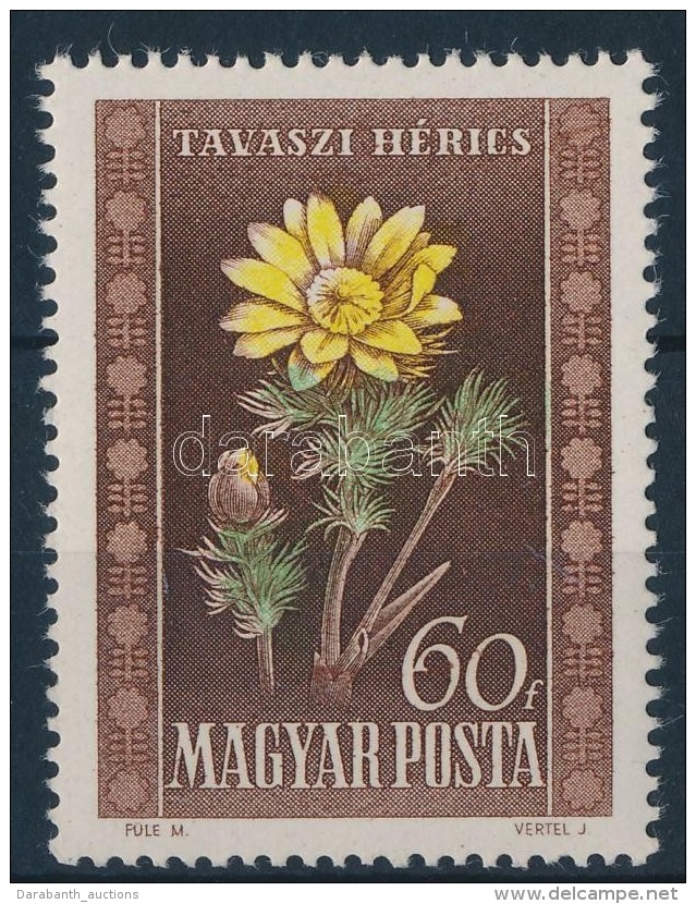 ** 1950 Virág 60f Felfelé Tolódott Zöld Színnyomattal - Altri & Non Classificati
