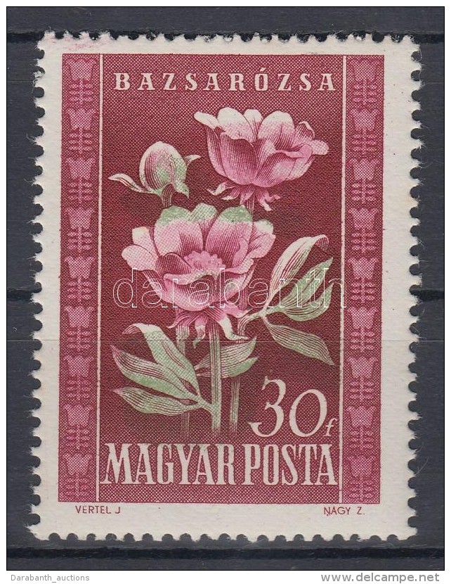 ** 1950 Virág 30f Eltolódott Színárnyalatokkal / Mi 1112 With Shifted Colours - Altri & Non Classificati