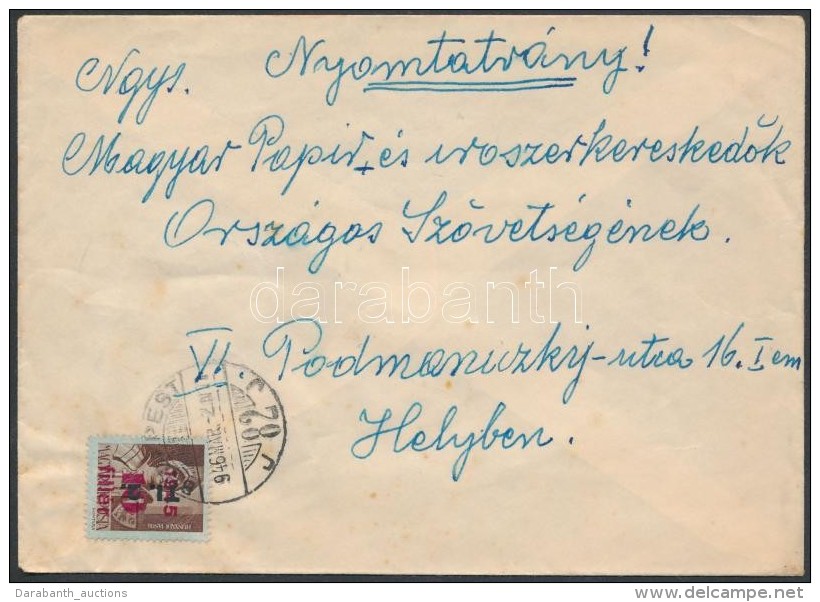 1946 (8. Díjszabás) Nyomtatvány BetÅ±s Tl.2/10f Bérmentesítéssel - Sonstige & Ohne Zuordnung