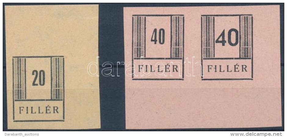 (*) Nyíregyháza I. 1944 20f Fogazatlan ívsarki érték + Keskeny és... - Andere & Zonder Classificatie