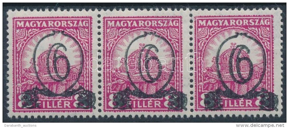 ** 1931 KisegítÅ‘ Bélyeg (I) IX-Vj. 'B' 6f/8f Hármascsík (45.000) - Other & Unclassified