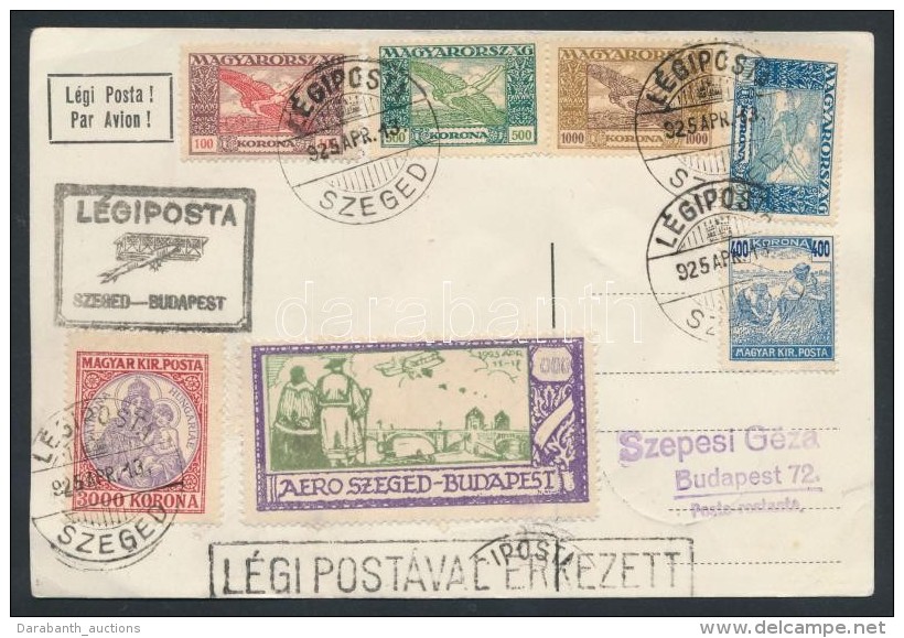 1925 Szeged - Budapest Alkalmi Légi LevelezÅ‘lap - Andere & Zonder Classificatie