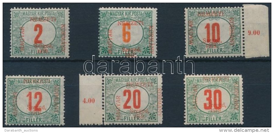 ** Szeged 1919 Portóbélyegek 2f-30f (33.000) Bodor Vizsgálójellel - Andere & Zonder Classificatie