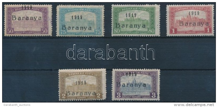 * Baranya I. 1919 6 Klf Parlament érték Antikva Számokkal  (15.200) / Mi 27-32 With Antiqua... - Altri & Non Classificati