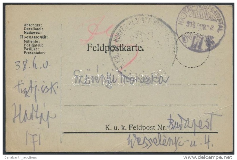 1918 Tábori Posta LevelezÅ‘lap / Field Postcard 'HP 171' - Altri & Non Classificati