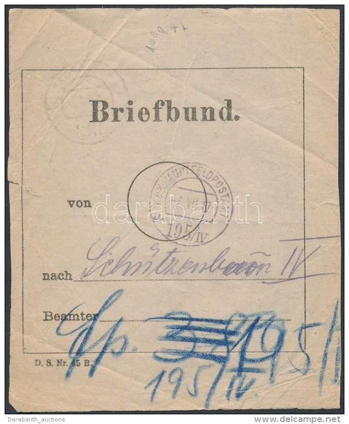1917 Briefbund 'HP 195/IV A' - Andere & Zonder Classificatie