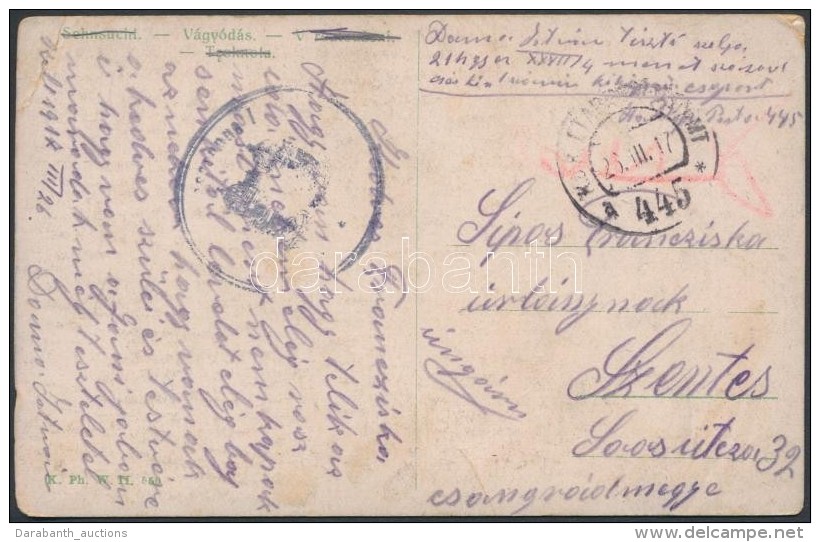 1917 Tábori Posta Képeslap / Field Postcard 'EP 445 A' - Altri & Non Classificati